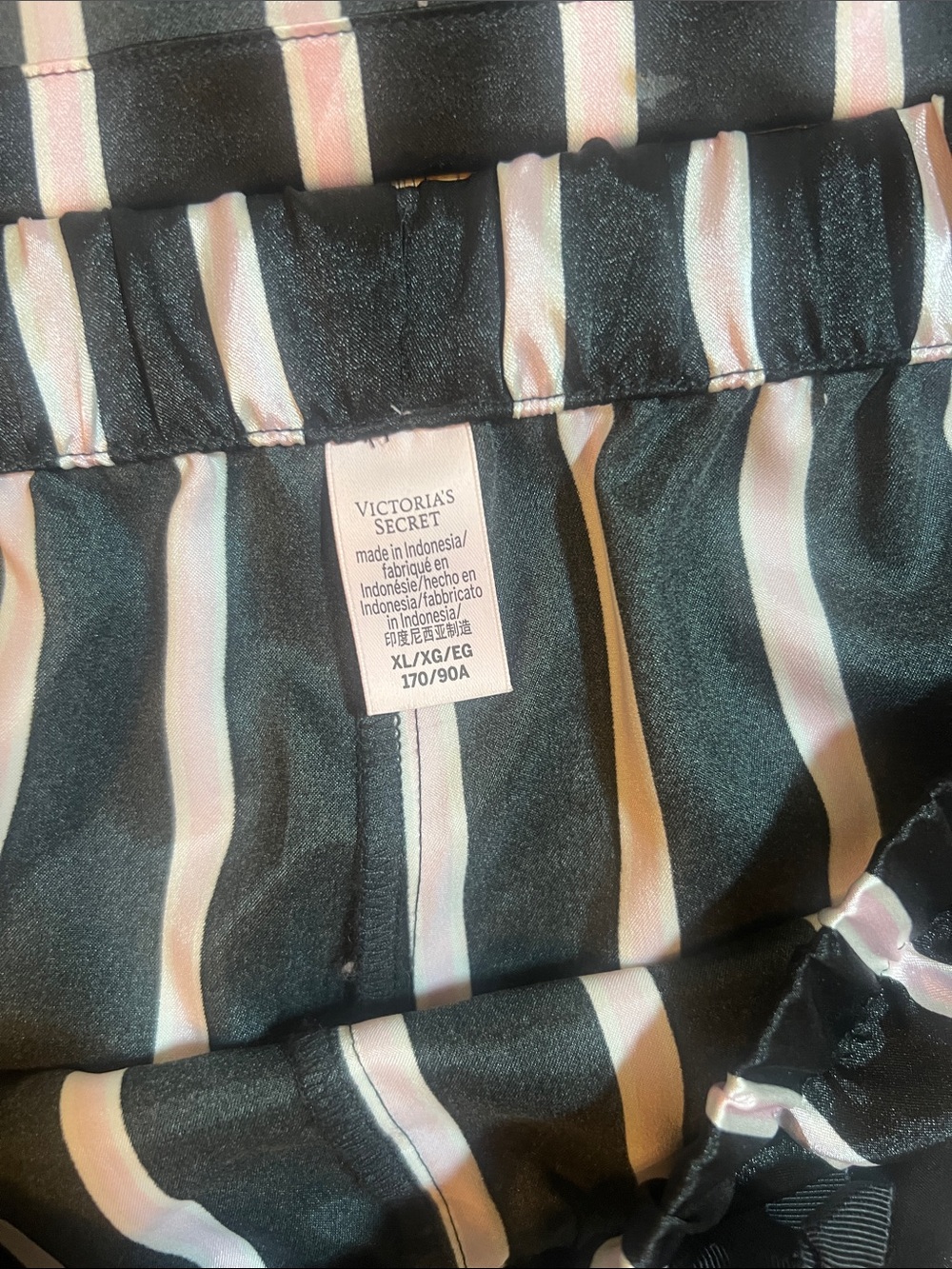 Victoria's Secret Black and White Striped Short Pajama Set - Picture 3 of 5